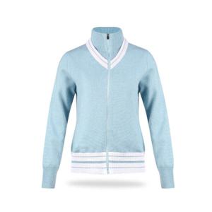 골피아 여성 하이넥 집업 방풍 니트 자켓 LB3W820W