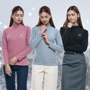 이지바이 투엘라 포그니 여성 기모 반폴라 티셔츠(W5WT57)