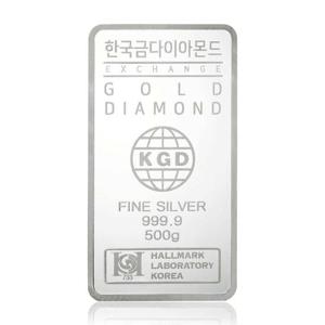 한국금다이아몬드 실버바 AG 500g 999.9 은투자 은시세