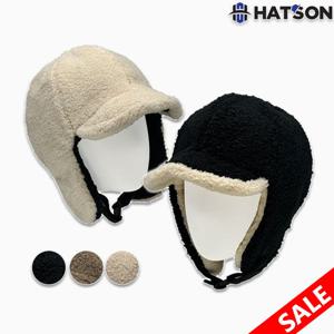 [햇츠온]남여공용 양면 뽀글이 귀마개 모자 트루퍼 햇 겨울 모자 H34-408