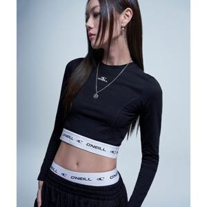 오닐 여성 베타 크롭 라운드 긴팔 티셔츠 OWTRM7106-199