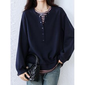 [카라]KARRA (77까지)더블웨어버튼넥티셔츠_A5F0050