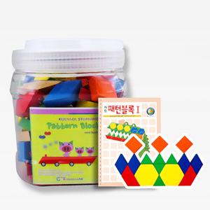 (가베가족KS1433 원목패턴블록 124+1단계세트(베이직)