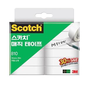 매직테이프 810r 12 12mm x 18m 세이빙 팩 매직테이프