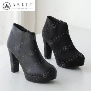 [애슬릿] 데일리 가보시 지퍼 여성 부티 슈즈 힐 10cm