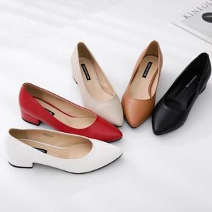 [갓슈] 어텀 3cm 로우힐 펌프스 스퀘어힐