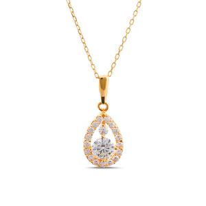 [엘렌쥬얼리] 14K 블링 스톤 큐빅 금 목걸이