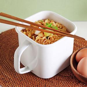 사각 법랑냄비 (화이트) 튀김 라면 냄비 법랑 용기 캐니스터 1.45L