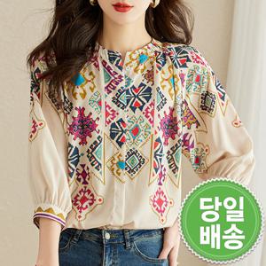 [몽드]에스닉실크터치블라우스 mde2301214