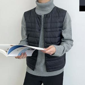 [179st]2L-OTT JW2000 남자경량패딩조끼-투웨이넥라인