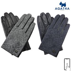 아가타 남성용 스마트터치 가죽장갑 MAGH22312