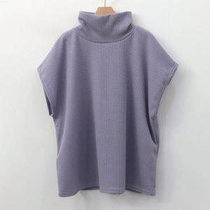 여성 빅사이즈 골지터틀넥스판조끼 NOK445