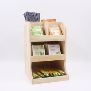 아트박스/디자인엔씨 원목 라운드 커피믹스 티백정리함 3단