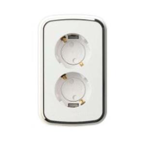 라피네 세로 2구 이중안전 접지 콘센트 진흥전기 부품 소모품 자재 파츠