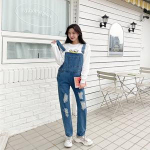 [자체제작/디스트로이드]앤디 해짐 멜빵 팬츠