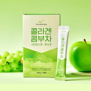 [더조은] 풋사과 샤인머스켓 콜라겐 콤부차 3박스 (14개입x3박스)