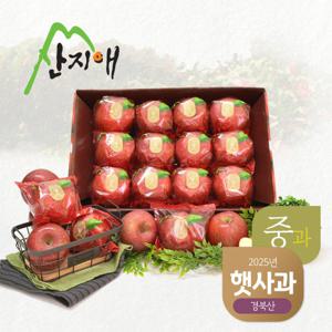 [2025햇사과] 산지애 씻어나온 꿀사과 3kg 1box (중과)
