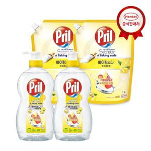 갤러리아_헨켈 주방세제 프릴 베이킹소다 700ml 2개+1L 2개 레몬