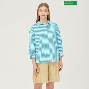 [베네통]웨이브 스트라이프 블라우스 BABL57431