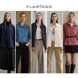 [후라밍고]  25FW 어텀 코튼 블렌디드 에센셜 데님 셔켓 2종