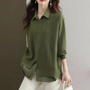 [로라제이][여성블라우스] 크로스베스트셔츠 Q0066