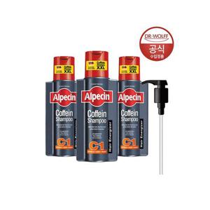 [알페신]카페인 샴푸 C1 375ml X 3 (+펌프 증정)