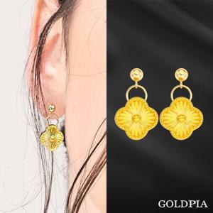 12시이전당일출고 [골드피아] 24K 순금 플라워 클로버 귀걸이