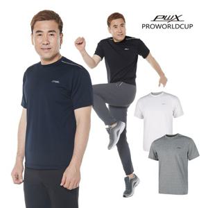 프로월드컵 Q221-3521-24 남성 라운드티셔츠 여름 반팔티 운동복 트레이닝 PWX