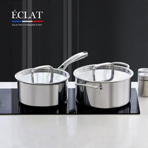 에끌라 스텐 통5중 IH 인덕션 겸용 냄비 2종세트(편수 18cm+양수 20cm)