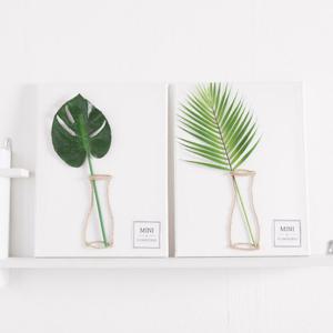 몬스테라 조화 꽃 캔버스 액자 리프라인 set 40cm (2타입) 인테리어 녹색 벽걸이 장식 소품 꾸미기