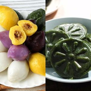 오색송편 1kg(47개 내외)+모시개떡 500g(10개 내외) 깨송편 모시떡