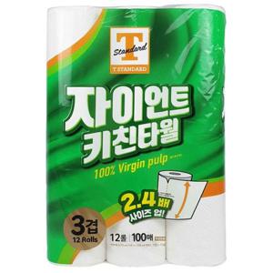 트레이더스 자이언트 키친타월 100매 X 12롤 3겹 키친타올