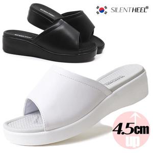 국산 4.5cm 키높이 이중 쿠션 간호사 통굽 슬리퍼 사무실 병원 화이트 실내화 여성 여자 신발 KS011