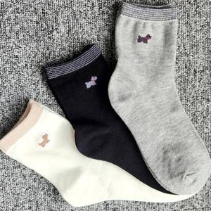 국산 여성 면 중목양말 10켤레 세트 흰색 검정 회색 봄 가을 무지 여자 양말