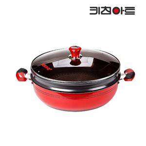 키친아트냄비 신비 경질 냄비 2단 찜기 28cm