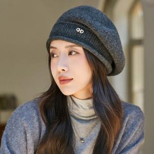 [루즈루나] 비안나 여자 니트 울 패션비니 얼굴작아보이는 모자 숏비니