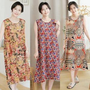[쉬즈마담]N2420 단심 아이스 인견원피스/엄마옷/중년여성의류