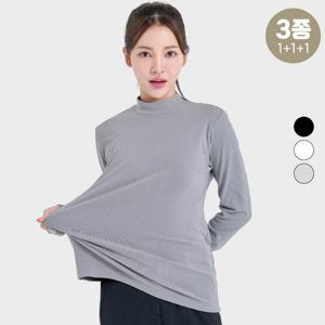 ★필수이너★[1+1+1] 여성 포근한 하프넥 목폴라 스판 티셔츠