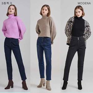 [H2.모데나] ★3종초특가★  투버튼 세미배기 기모데님팬츠 3종 SET