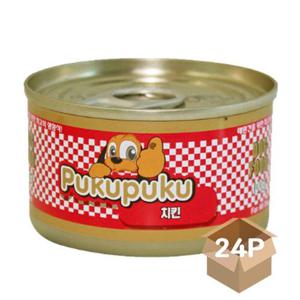 반려견캔간식 강아지 영양 캔간식 치킨 100g 24P 기호성 통조림