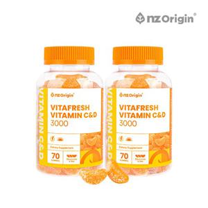 [엔젯오리진] 비타프레쉬 귤젤리 비타민C&D 3000(70구미/1일 3구미) 2통
