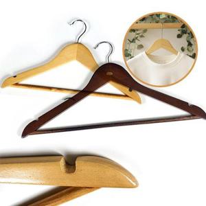 프리미엄 원목 옷걸이 우드 나무 호텔 가정용 옷걸이