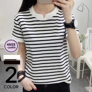 나바바 / 여성 캐주얼 단가라 트임넥 반팔 티셔츠 NT650/ 2컬러/ 4사이즈