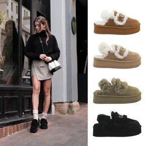 즉시출고 호주어그 럭스오즈 플러피 플랫폼 탈부착 밴드 어그 슬리퍼 LU002