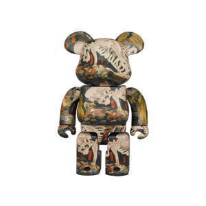MEDICOM TOY BEARBRICK 1000% UTAGAWA KUNIYOSHI THE HAUNTED OLD PALACE AT SOMA MED0674BROWN