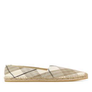[X45]버버리 8106105 C2539 여성 에스파드류 단화 로퍼 Embroidered canvas Mews Check espadrilles