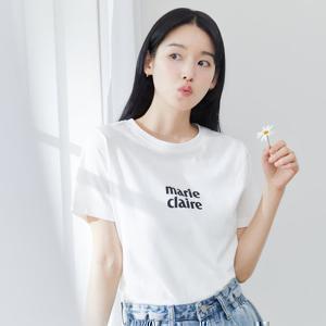 마리끌레르 [박환희 착용] 클래식 마리끌레르 로고 티셔츠(MODBTS12M4)