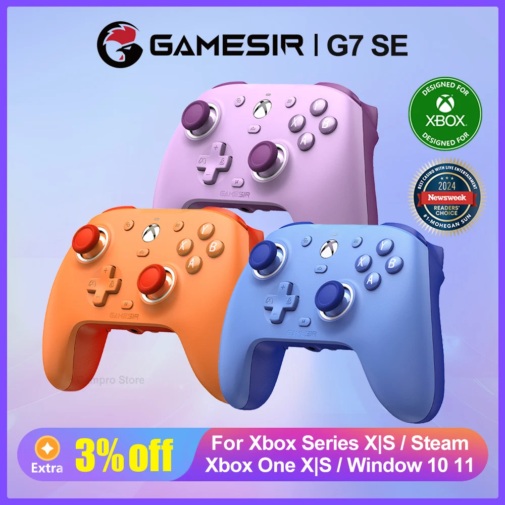 GameSir Xbox 게임 컨트롤러 유선 게임 패드, 홀 효과 스틱 포함, Xbox 시리즈 X, Xbox 시리즈 S, Xbox One용, G7 SE G7