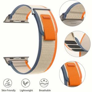 애플워치 울트라 2 밴드 49mm 45mm 44mm 42mm 46mm 41mm용 나일론 트레일 루프 스트랩, iWatch 시리즈 10 9 8 7 6 5 SE 호환