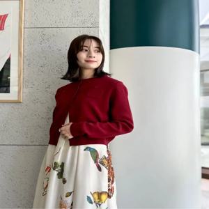 가을 겨울 신상 울 니트 라운드 넥 오픈 가디건 정품 상태 CABAN 여성 캐주얼 긴팔 숏 코트